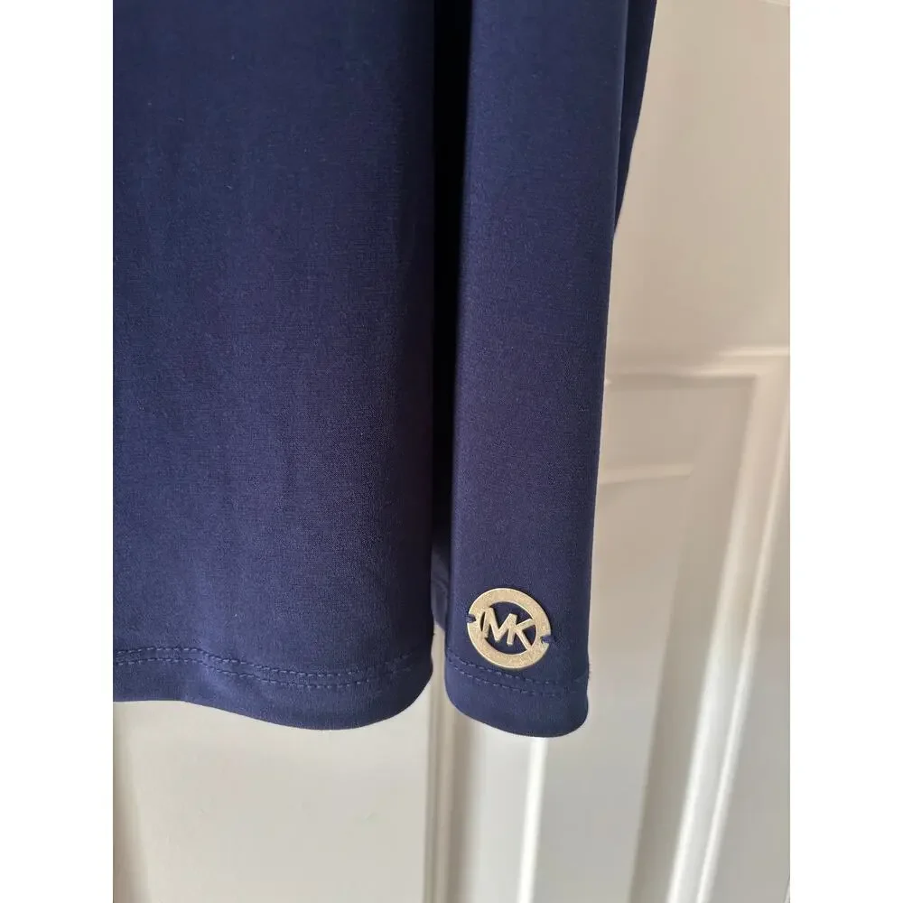 Michael Kors Navy Blue Women's 3X Cutout Sleeve Top